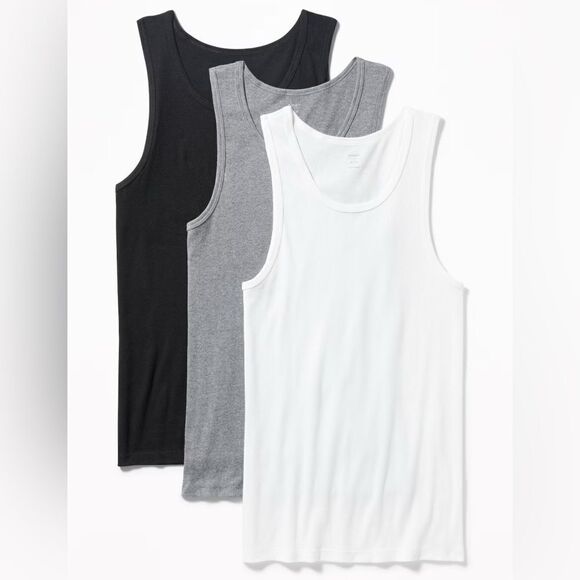 Old Navy Men's M Multicolor Go-Dry Soft-Washed Tank Tops 3 Pack - Picture 1 of 7